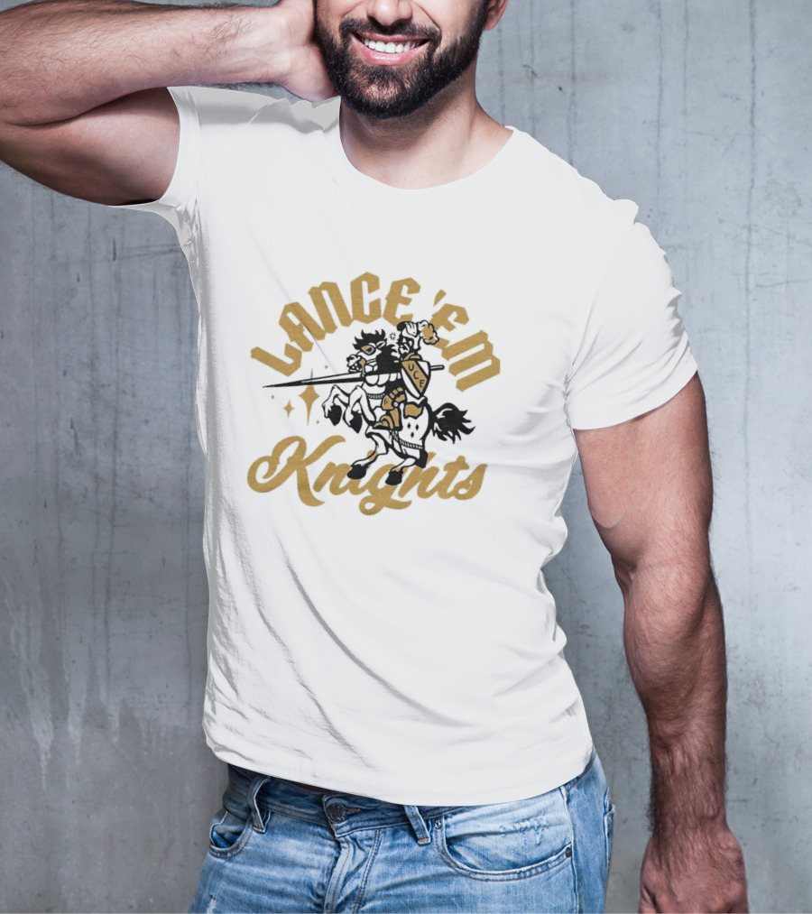 Lance 'Em Knights UCF Knight Riding Horse With Lance T-Shirt
