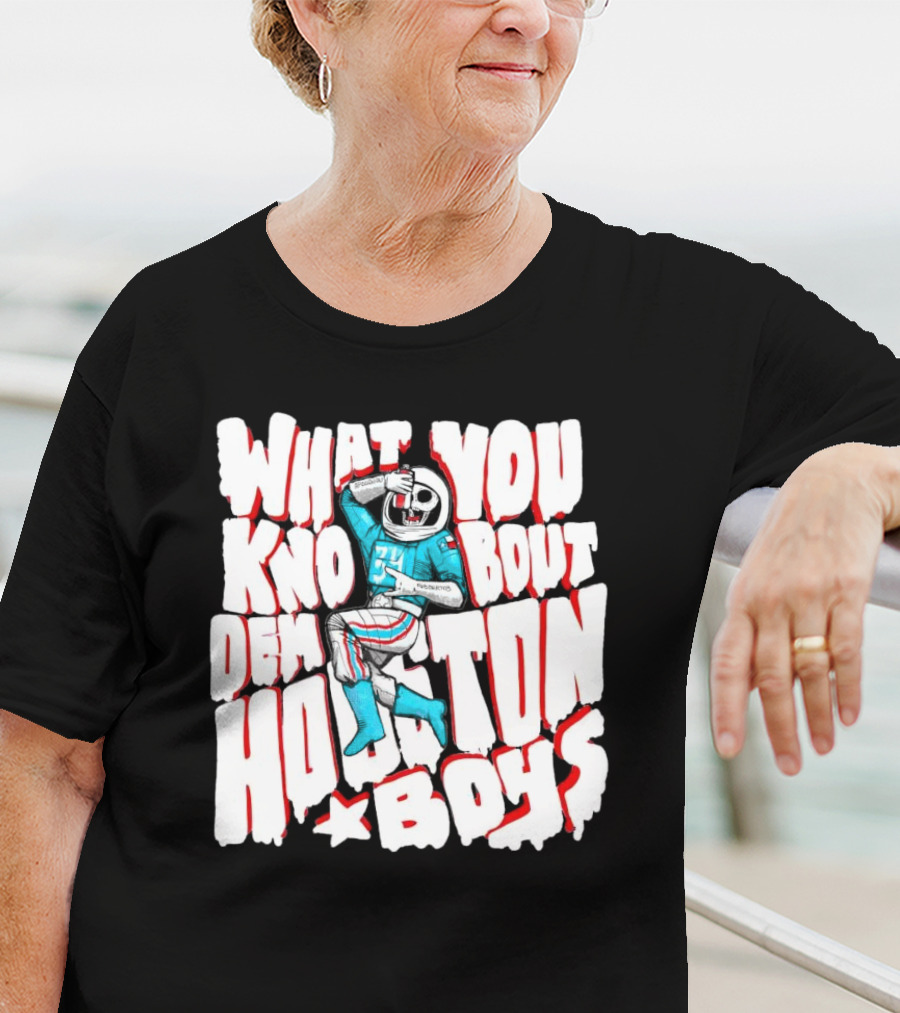 What You Know Bout Dem Houston Boys Astronaut Football T-Shirt
