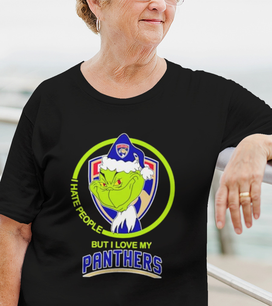 I Hate People But I Love My Florida Panthers Grinch T-Shirt