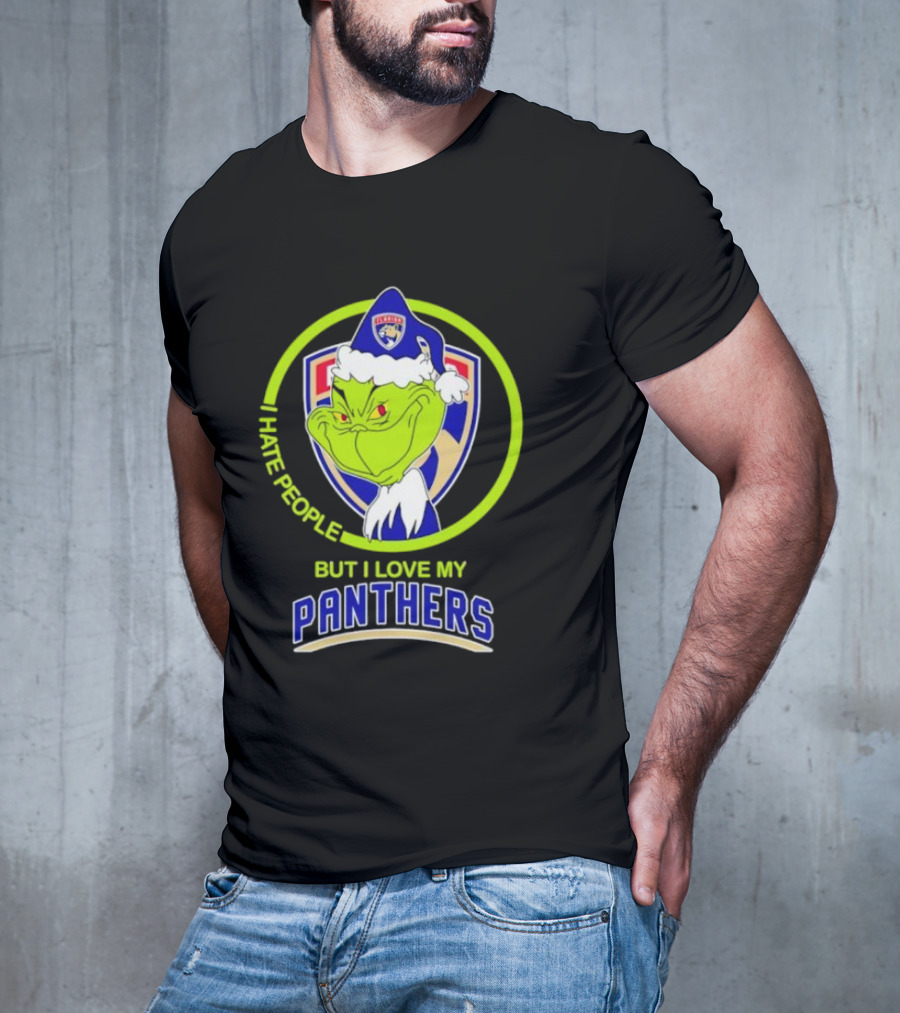 I Hate People But I Love My Florida Panthers Grinch T-Shirt