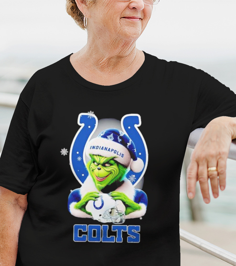 Grinch Indianapolis Colts Christmas Decor T-Shirt