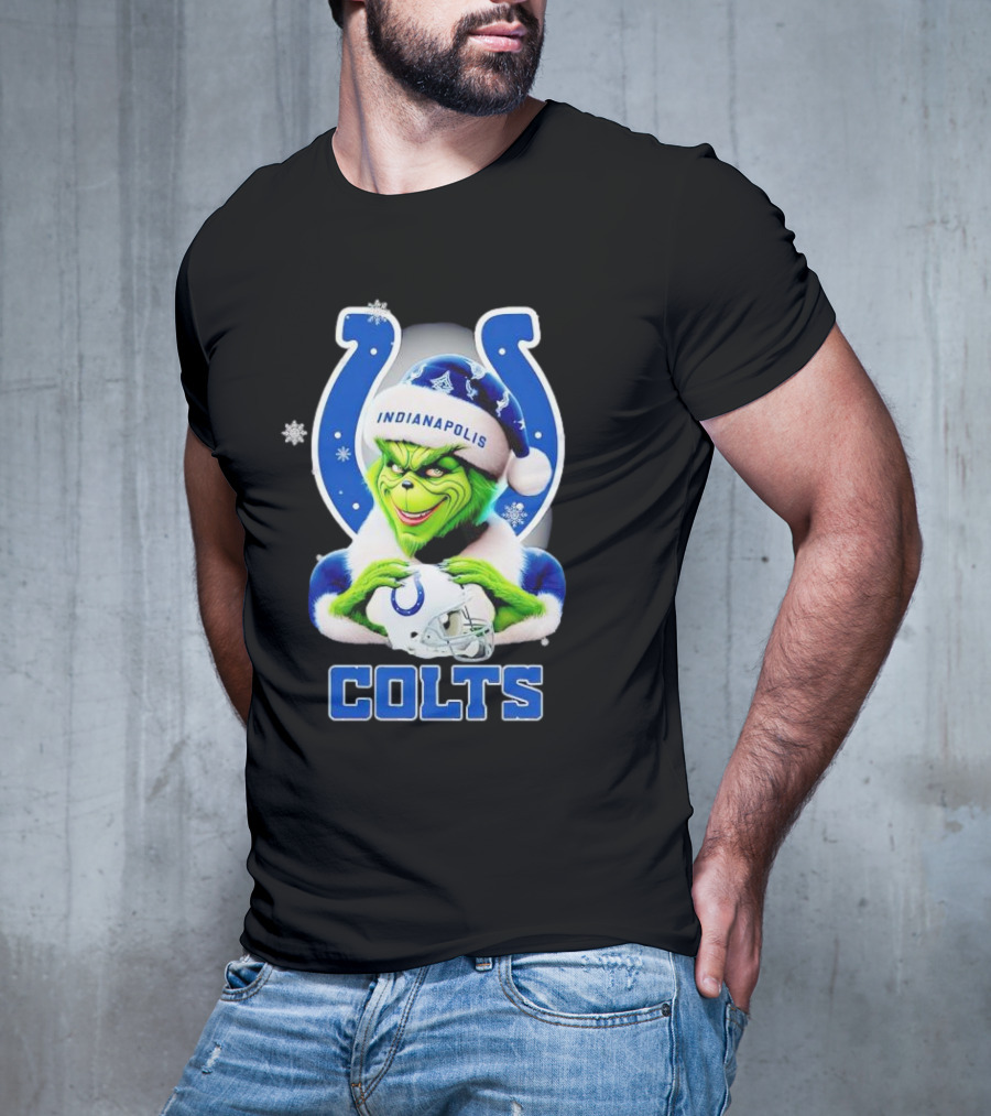 Grinch Indianapolis Colts Christmas Decor T-Shirt