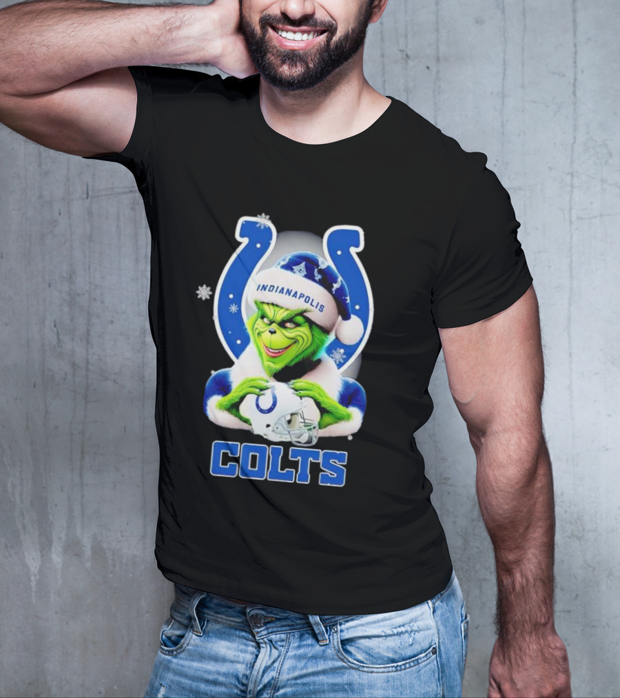 Grinch Indianapolis Colts Christmas Decor T-Shirt