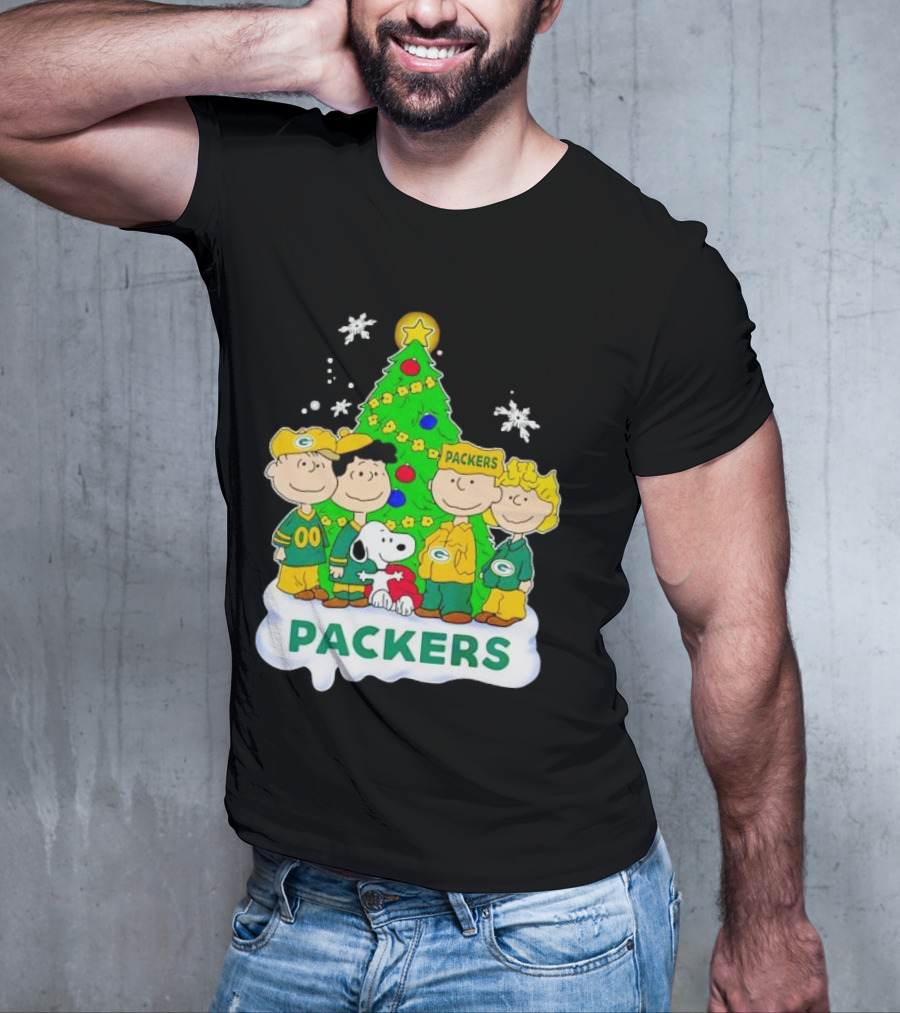 Packers Peanuts Characters Christmas Tree T-Shirt