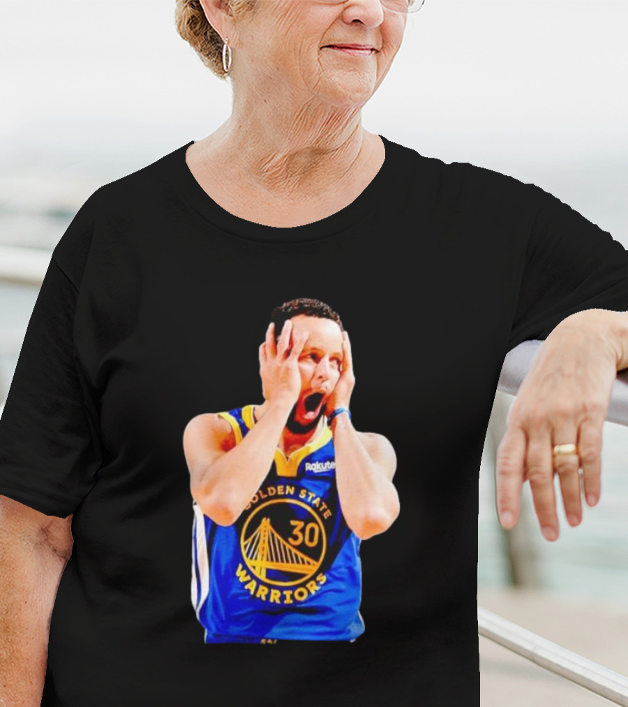 Golden State Warriors Stephen Curry 30 Reaction T-Shirt