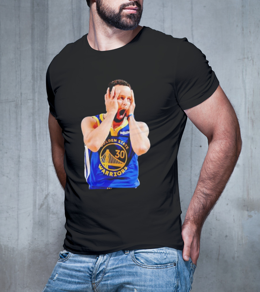 Golden State Warriors Stephen Curry 30 Reaction T-Shirt