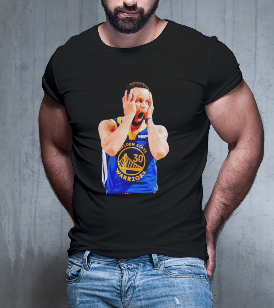 Golden State Warriors Stephen Curry 30 Reaction T-Shirt
