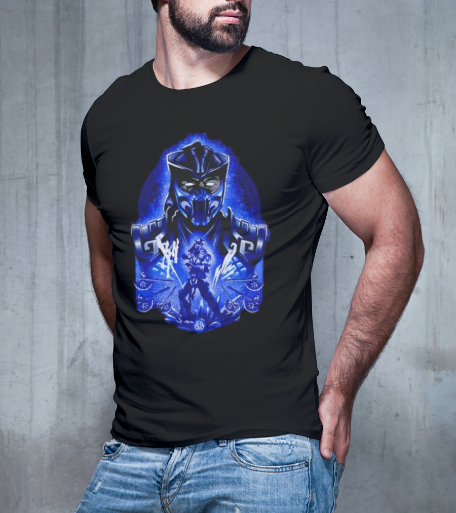 Attack Of SubZero Mortal Kombat Iconic Blue Warrior Battle T-Shirt