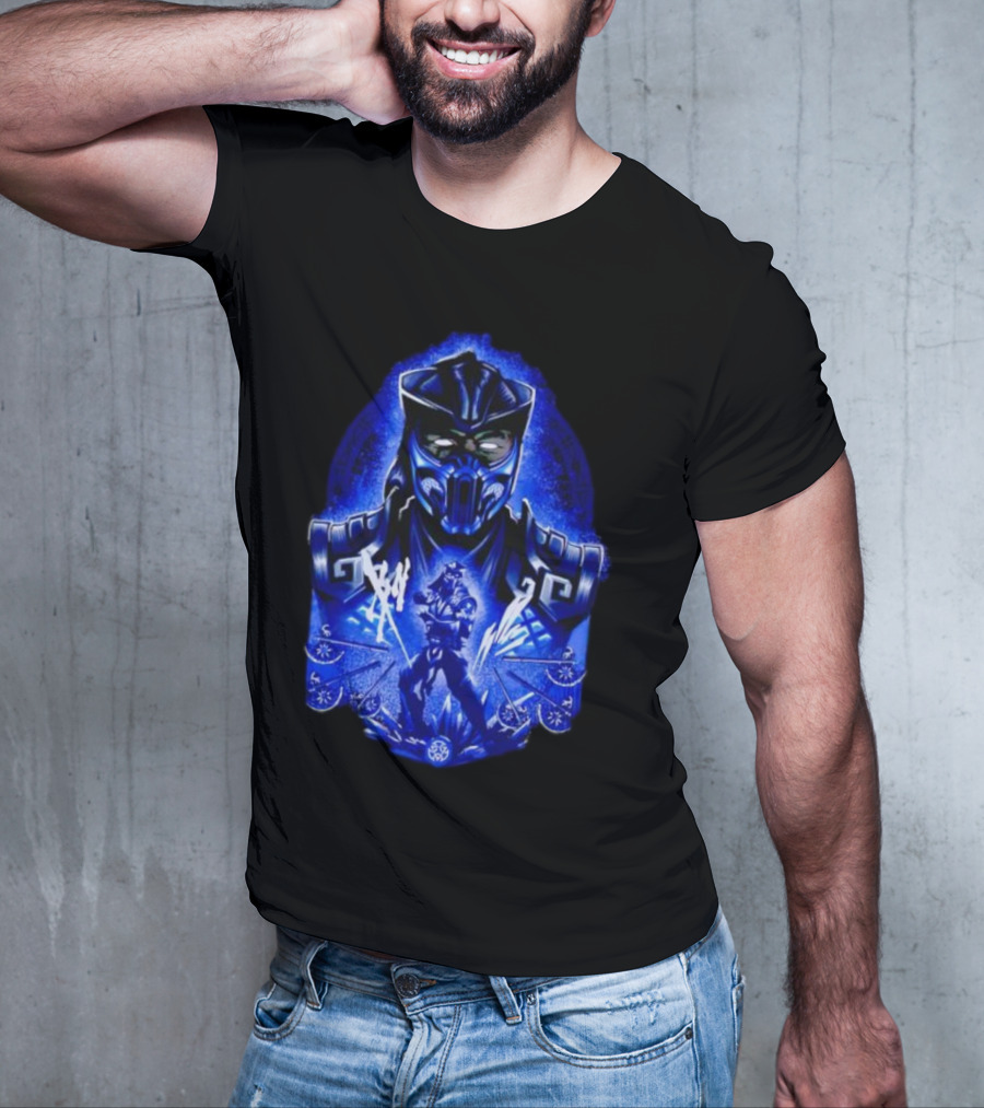 Attack Of SubZero Mortal Kombat Iconic Blue Warrior Battle T-Shirt