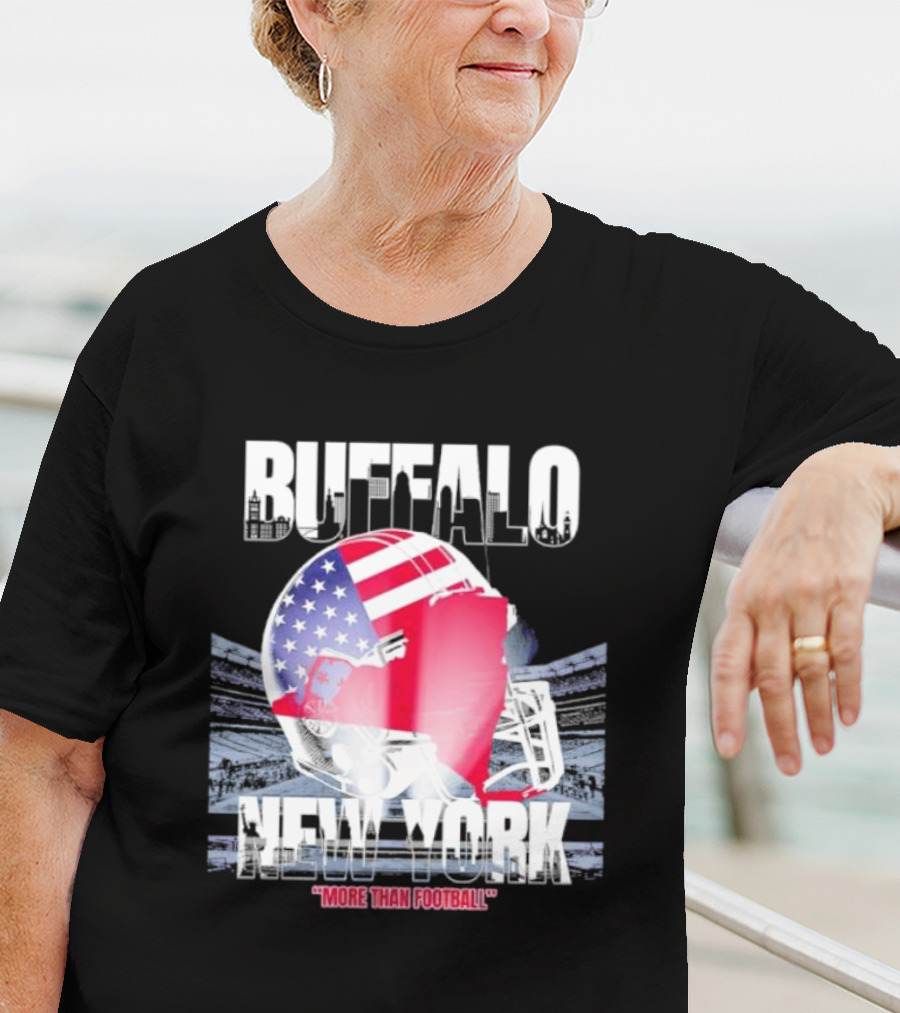 Buffalo Tunnel To Towers New York American Flag Helmet More Than Football T-Shirt