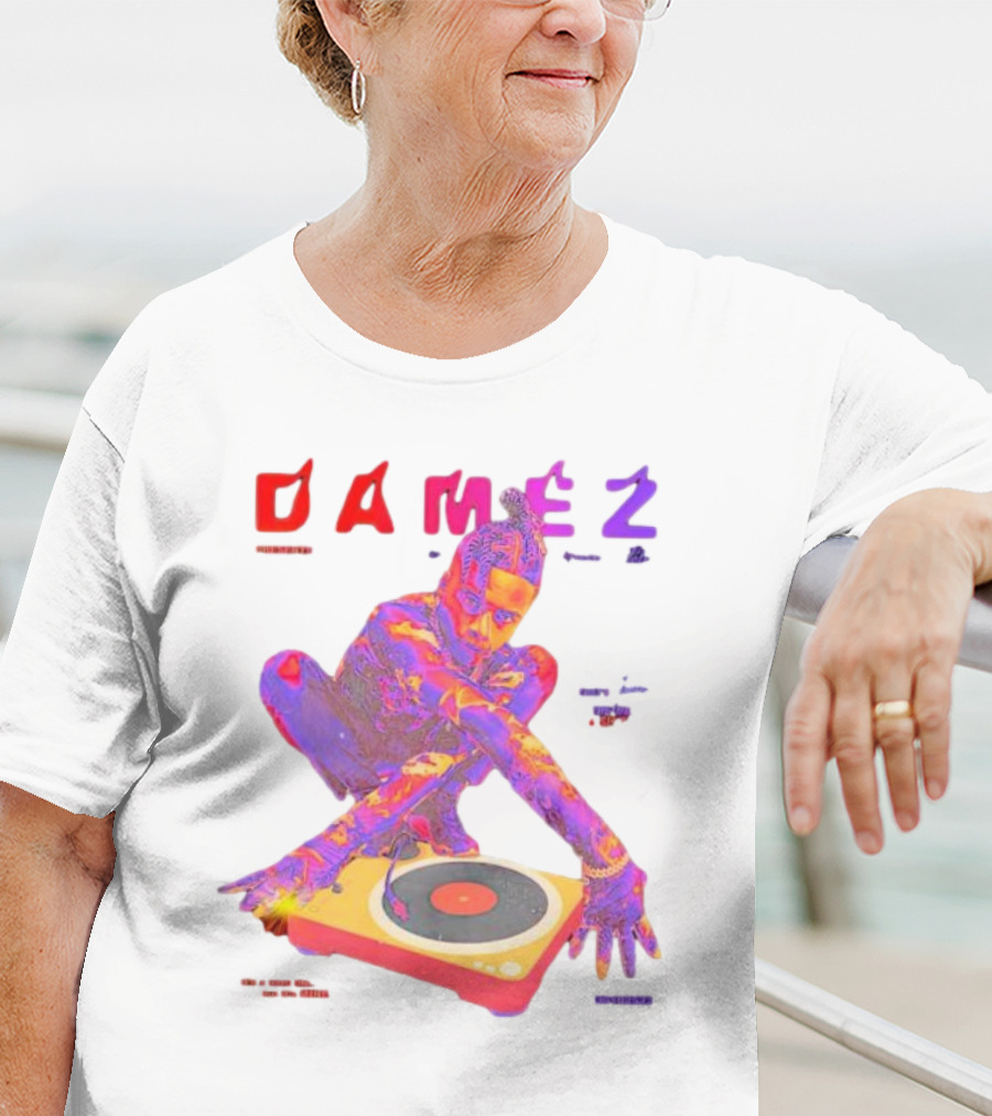 Damez Presents HIPHOP50 Vibrant Turntable Experience T-Shirt
