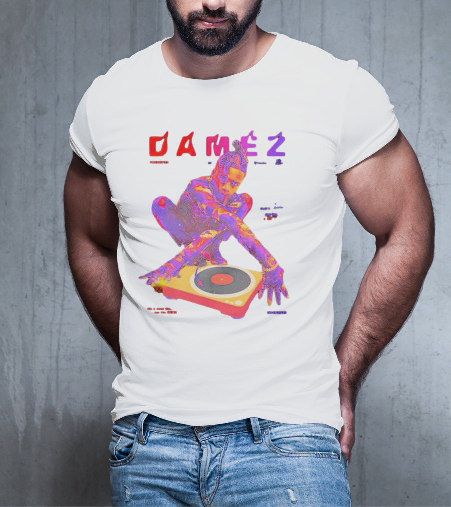 Damez Presents HIPHOP50 Vibrant Turntable Experience T-Shirt