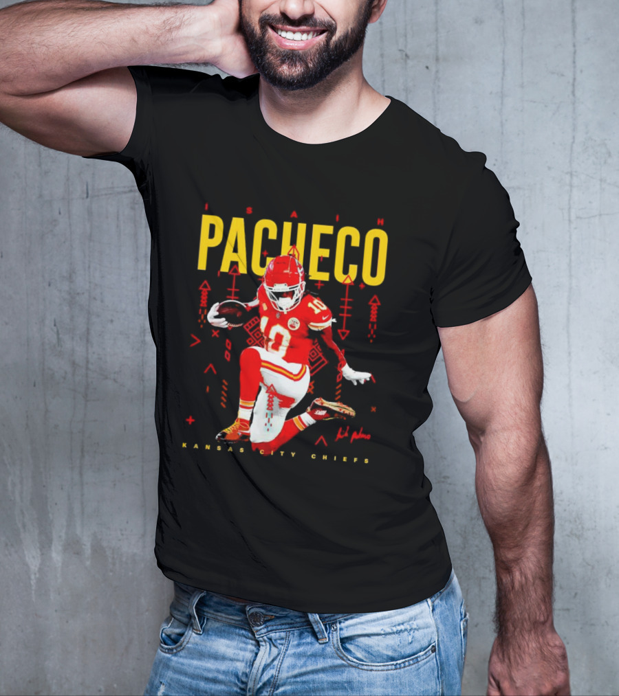 Isiah Pacheco Kansas City Chiefs Football Player Action T-Shirt