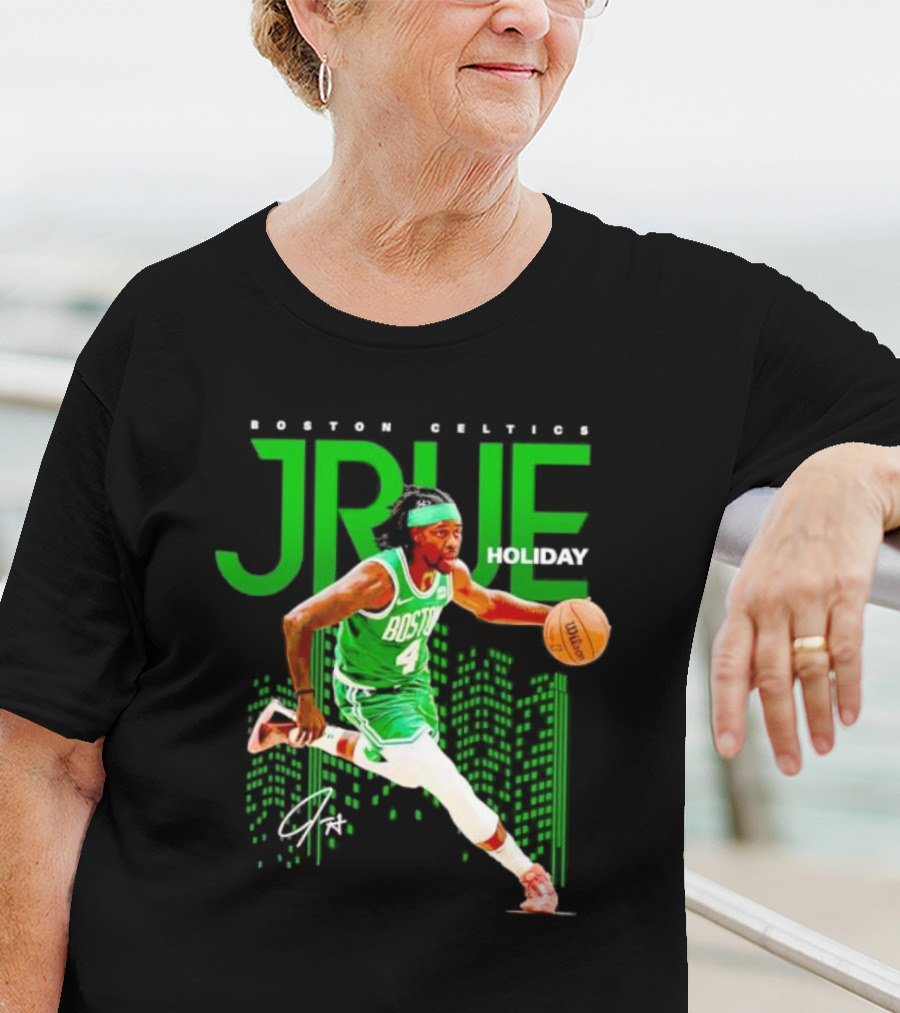 Boston Celtics Jrue Holiday Dribbling Action T-Shirt