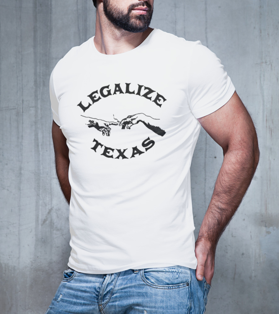 Legalize Texas Hands Touching Iconic T-Shirt