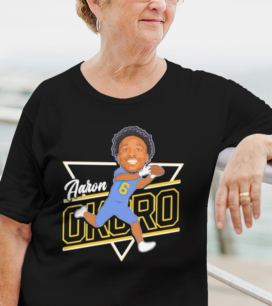 Aaron Okoro Football Caricature Signature 6 Jersey T-Shirt