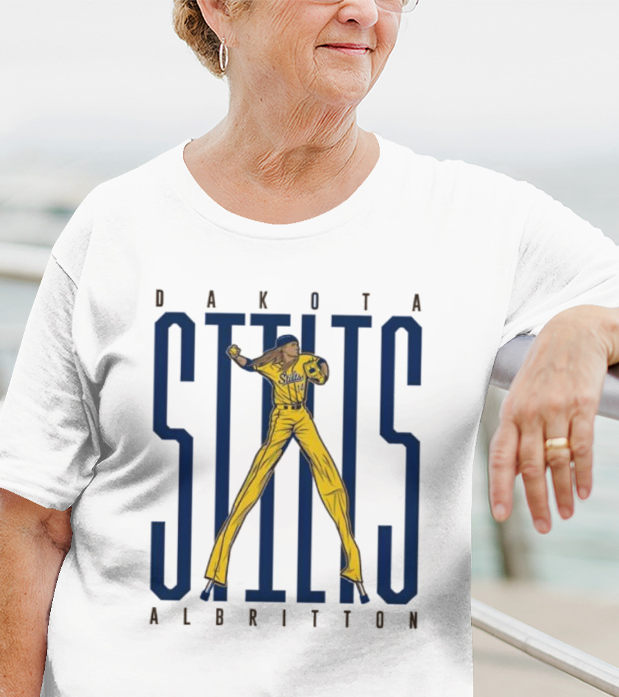 Dakota Albritton Stilts Baseball Pitcher Action Pose T-Shirt