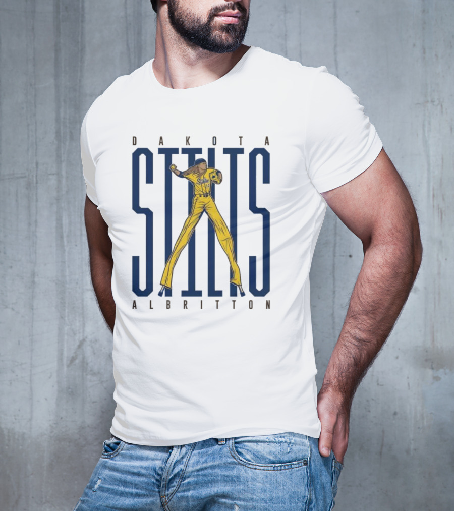 Dakota Albritton Stilts Baseball Pitcher Action Pose T-Shirt