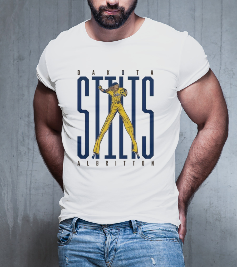 Dakota Albritton Stilts Baseball Pitcher Action Pose T-Shirt