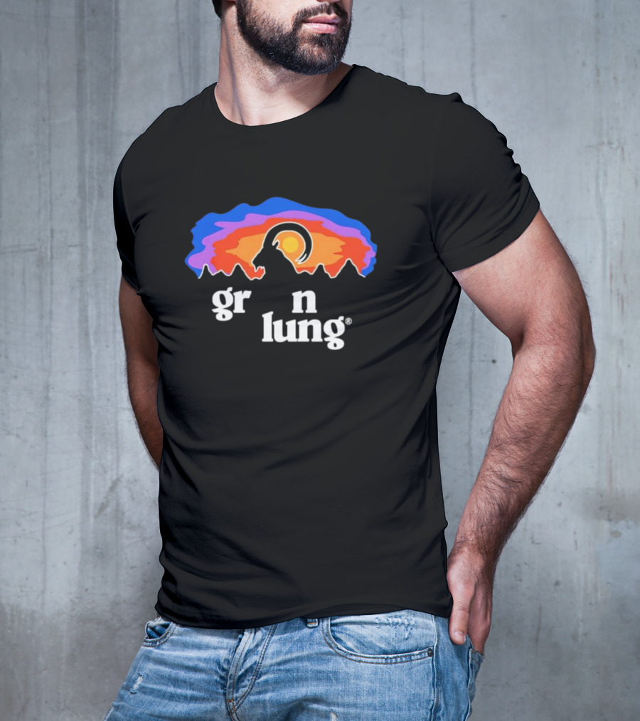 Goatagonia Gr N Lung Sunset Mountain Goat T-Shirt