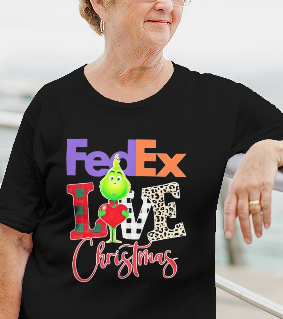 FedEx Grinch Love Christmas T-Shirt