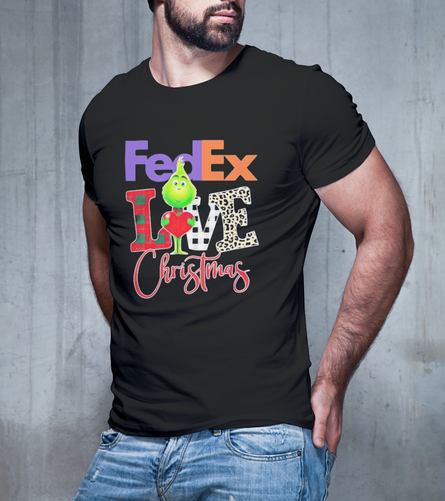 FedEx Grinch Love Christmas T-Shirt