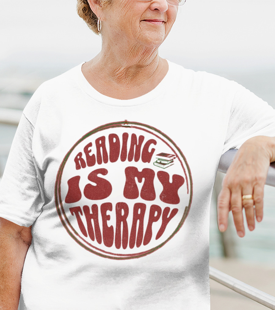 Reading Is My Therapy Retro Book Lover T-Shirt
