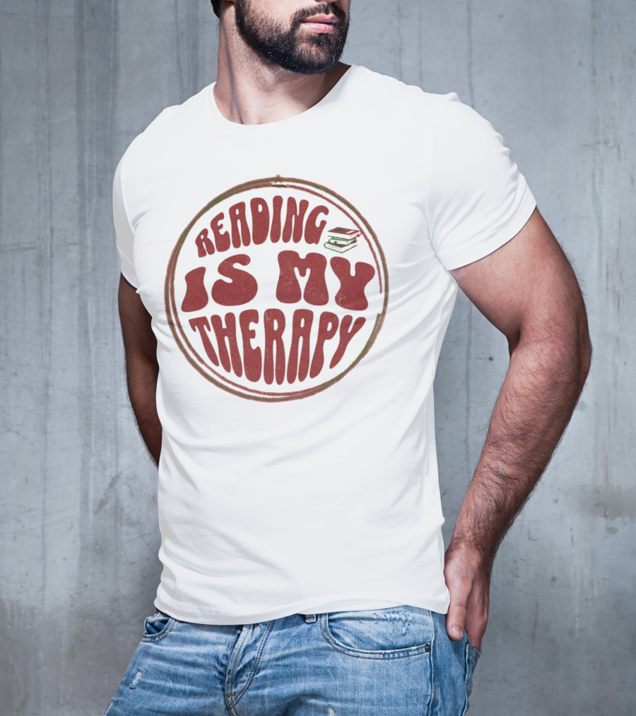 Reading Is My Therapy Retro Book Lover T-Shirt