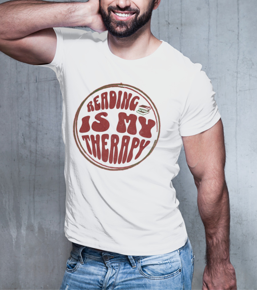 Reading Is My Therapy Retro Book Lover T-Shirt