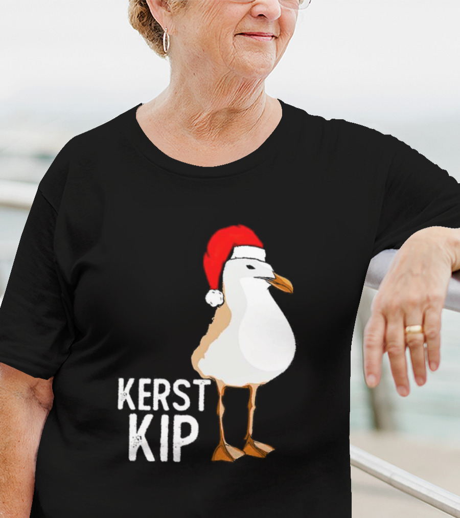 Kerst Kip Santa Hat Christmas Bird T-Shirt