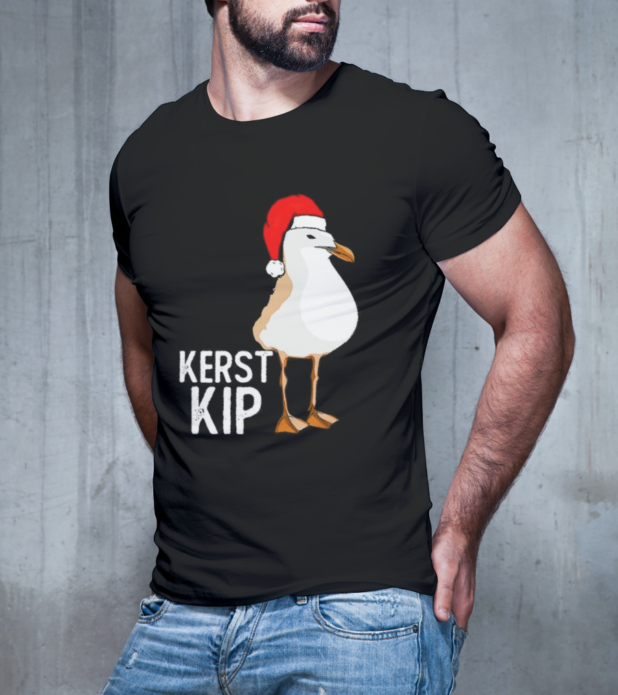 Kerst Kip Santa Hat Christmas Bird T-Shirt
