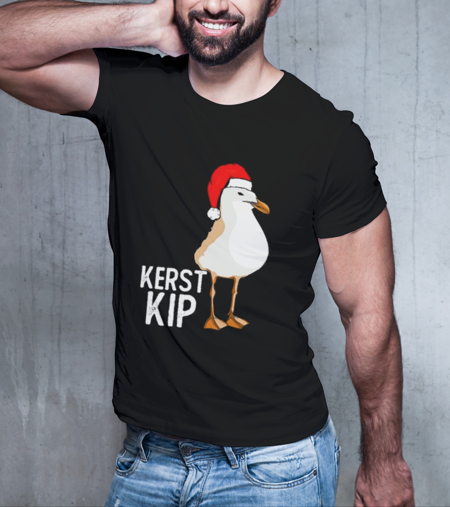 Kerst Kip Santa Hat Christmas Bird T-Shirt