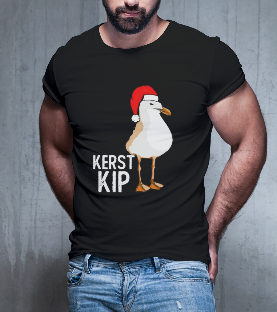 Kerst Kip Santa Hat Christmas Bird T-Shirt