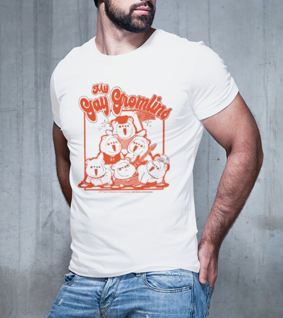 My Gay Gromlins Colorful Cartoon Creatures With Orange Outlines T-Shirt