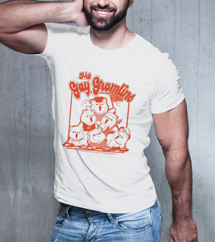 My Gay Gromlins Colorful Cartoon Creatures With Orange Outlines T-Shirt