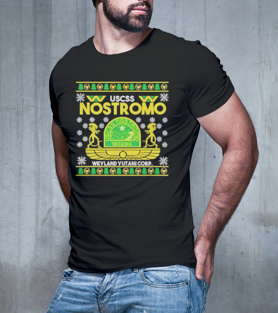 USCSS Nostromo Weyland Yutani Corp Snowflake Alien T-Shirt
