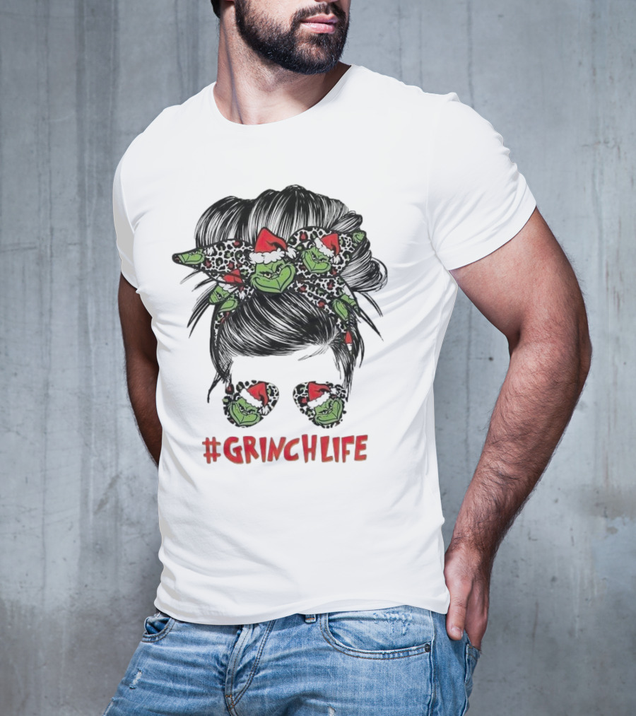 GrinchLife Christmas Girl Grinch Bow And Sunglasses T-Shirt