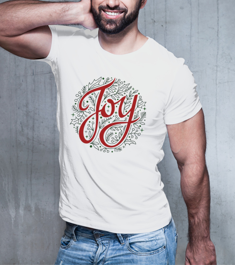 Joy Christmas Pine Trees T-Shirt