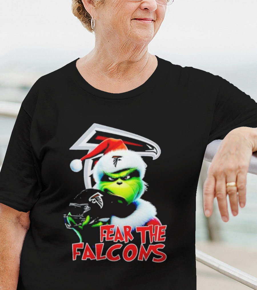 Atlanta Falcons Grinch Santa Fear The Falcons NFL T-Shirt
