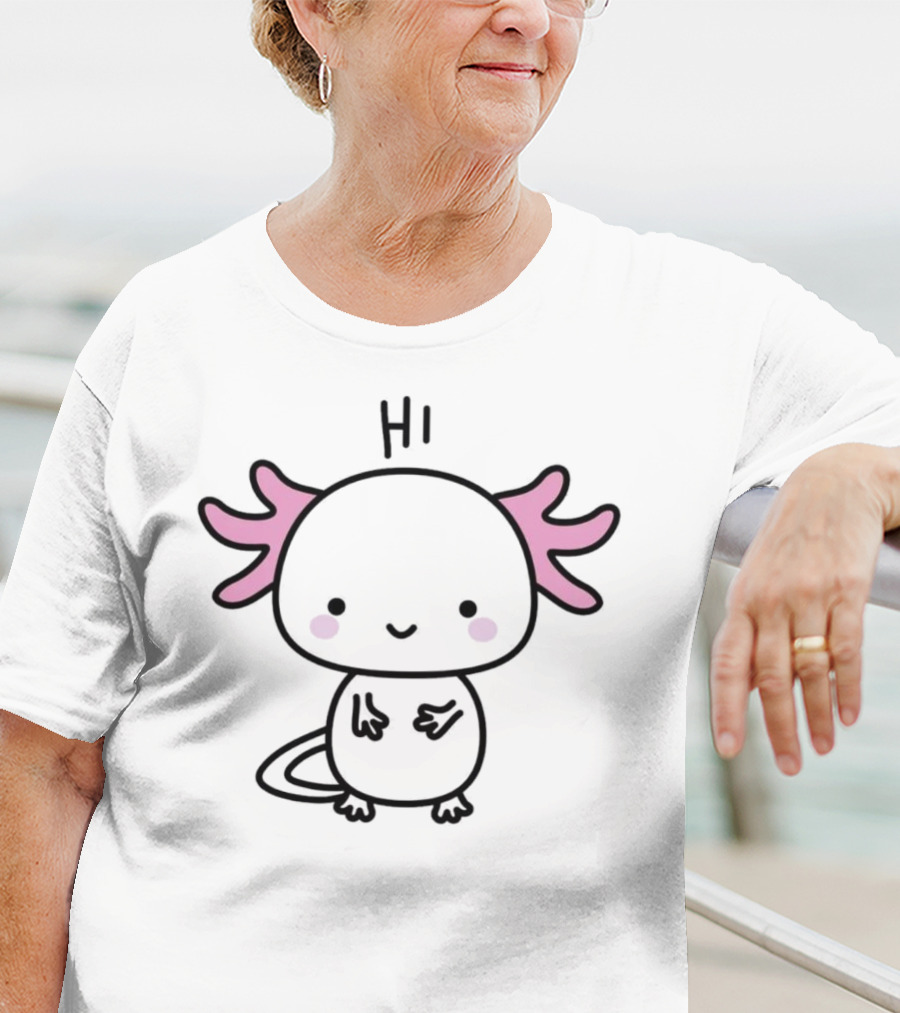 Axolotl Hi Meme Cute Character T-Shirt
