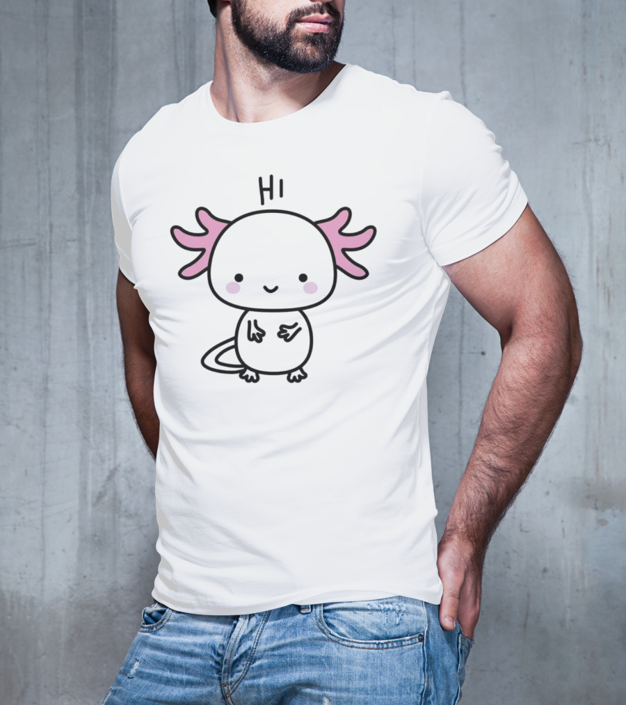 Axolotl Hi Meme Cute Character T-Shirt