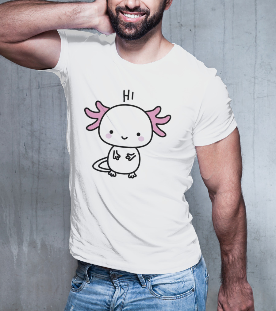 Axolotl Hi Meme Cute Character T-Shirt