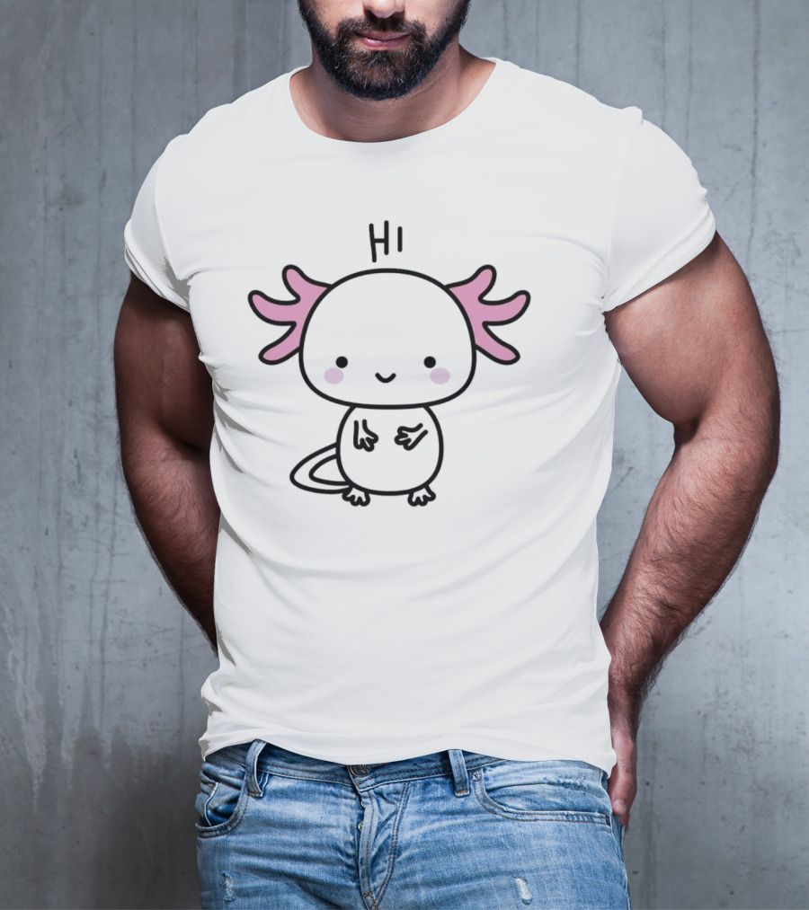 Axolotl Hi Meme Cute Character T-Shirt