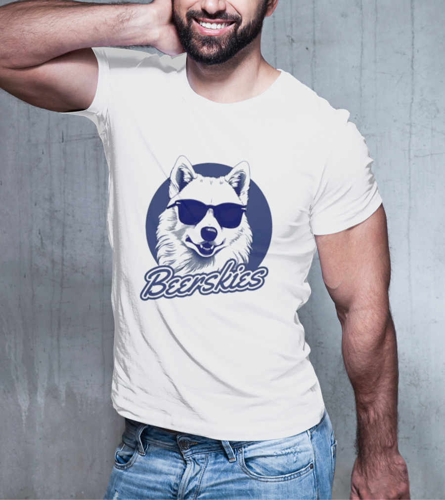 Beerskies Dog With Sunglasses T-Shirt