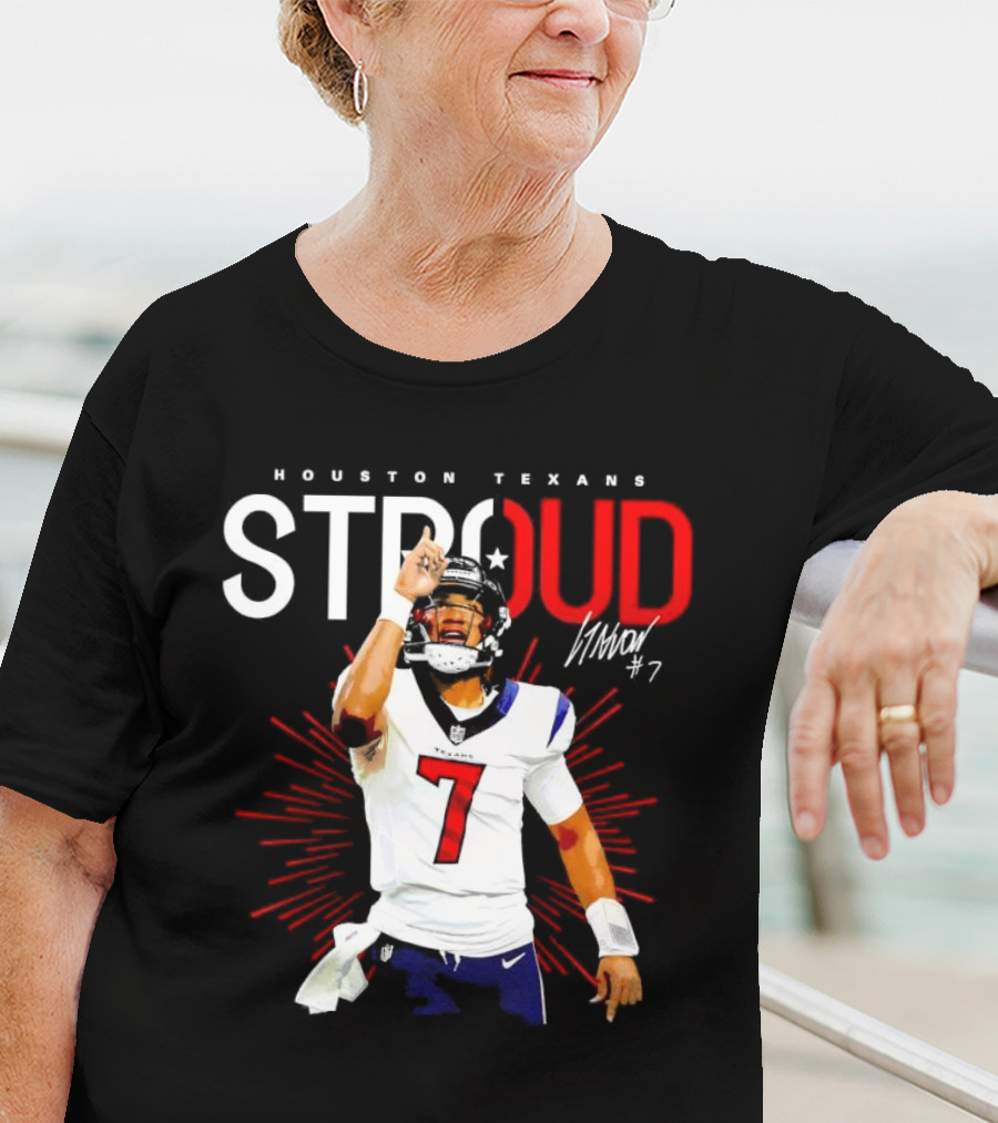 Houston Texans Cj Stroud #7 Signature Visionary Leader T-Shirt