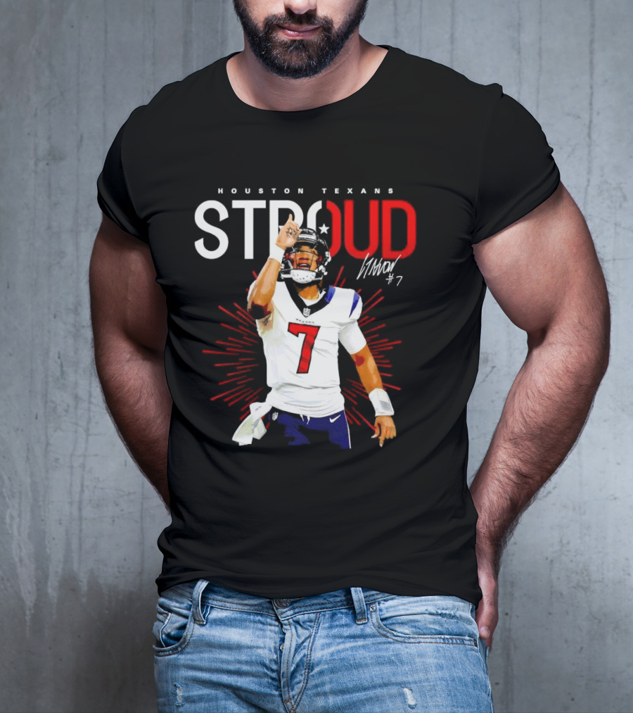 Houston Texans Cj Stroud #7 Signature Visionary Leader T-Shirt