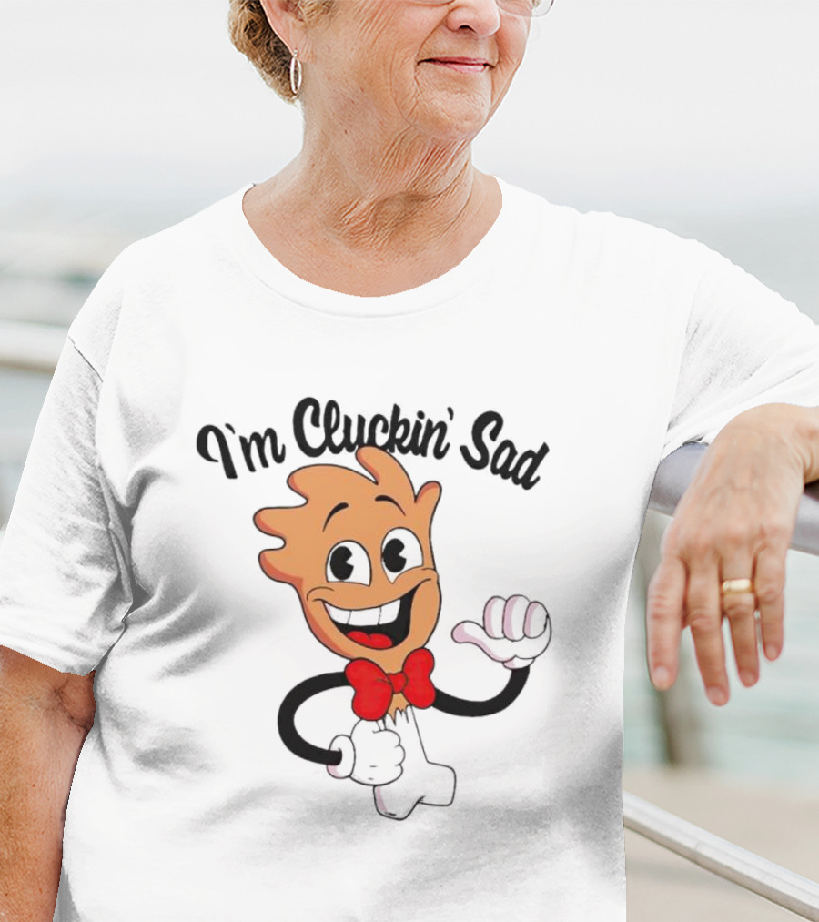 Drumstick I’m Cluckin’ Sad Retro Cartoon Character T-Shirt