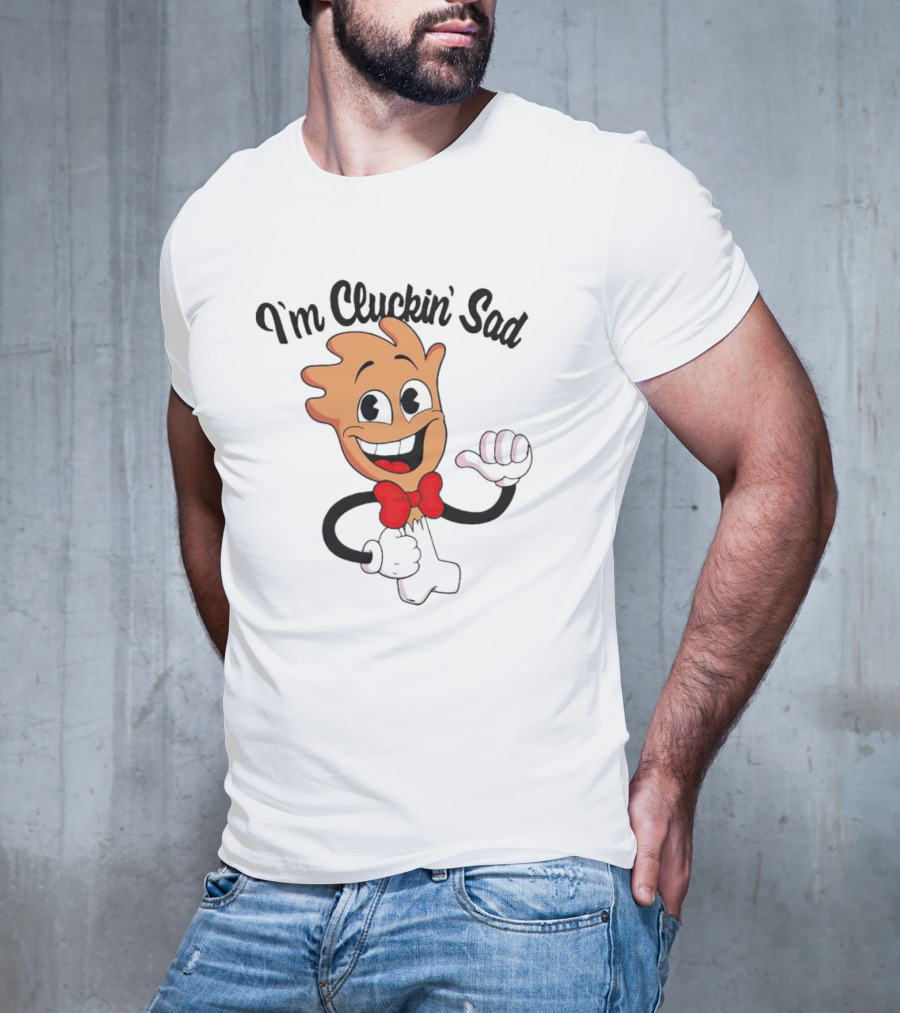 Drumstick I’m Cluckin’ Sad Retro Cartoon Character T-Shirt