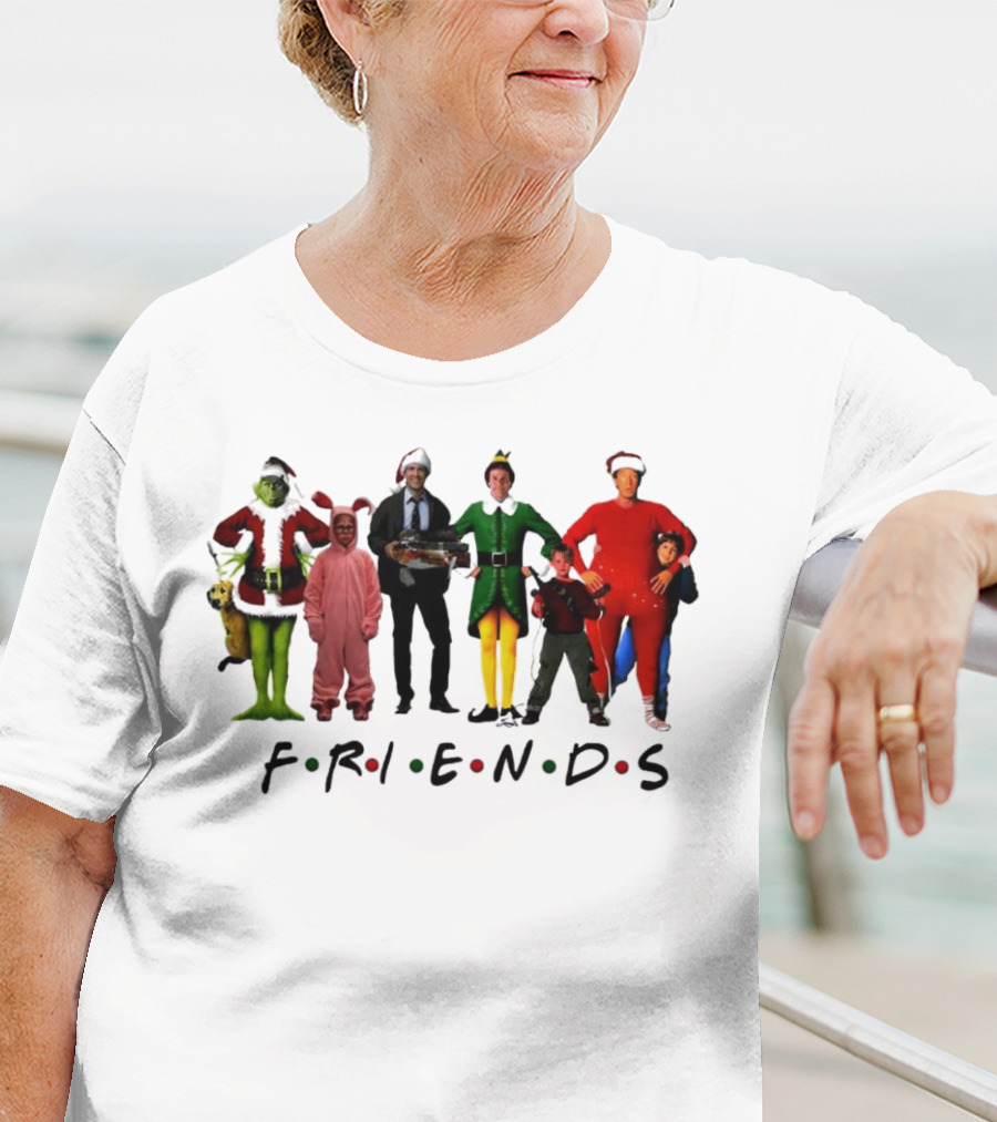 Friends Movie Character Holiday Mashup T-Shirt