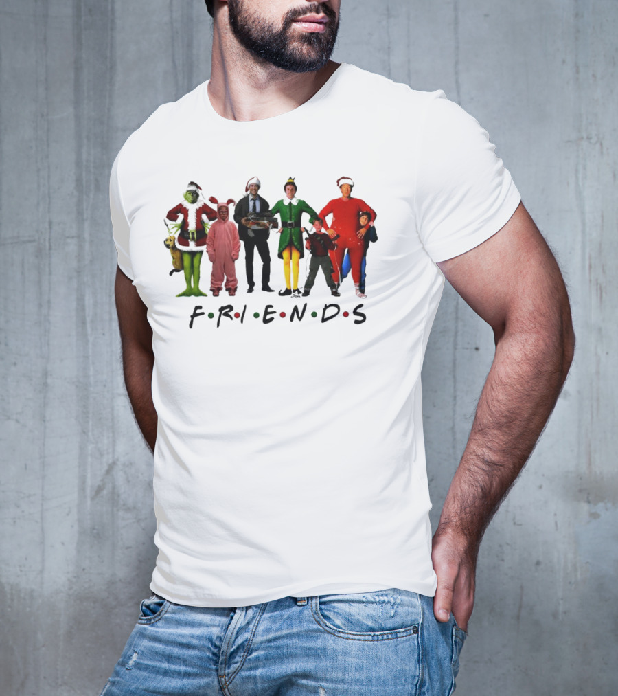 Friends Movie Character Holiday Mashup T-Shirt